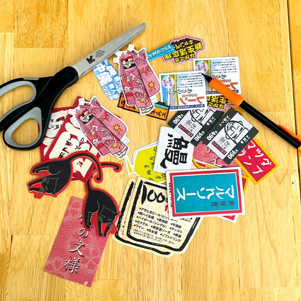 30 Japanese Zephyr Retro Stickers